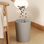 JiatuA Small Bathroom Trash Can Plastic Wastebasket Garbage Can Grey | Sturdy - Image 5