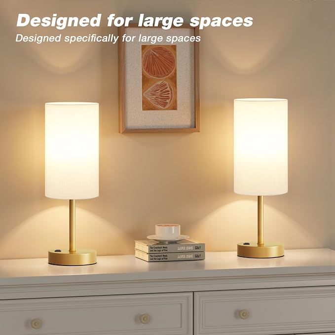 Gold Nightstand Bedroom Lamp - Image 5