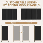 Room Divider 102'' Wide Folding Room Divider Panel - Image 7
