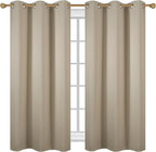 Diraysid Beige Grommet Blackout Curtains - Image 2