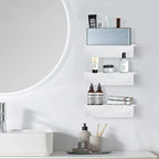 9 Inch Acrylic Floating Shelf No Drill Adhesive Wall Shelf Set of 4 - Image 6