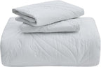 Kingnex Oversized Cal King Bedspreads 120x120 Ultrasonic Quilted White | - Image 6