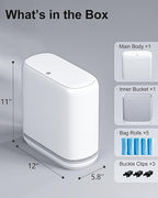 2.3 Gallon Slim Small Bathroom Trash Can - Image 7