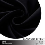Yakamok Black Room Darkening Window Curtains 52x36 Inch - Image 3