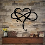 Infinity Heart Wall Decor, Unique Infinity Heart Metal Art Wall Decor Love Sign by Unknown