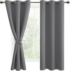 DWCN Grey Blackout Curtains – Thermal Insulated Light Blocking Privacy Grommet - Image 8