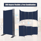 6 Panel Folding Room Divider, Sturdy Frame Freestanding Wall Divider | - Image 4