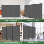 3 Panel Folding Room Divider, Sturdy Frame Freestanding Wall Divider | - Image 6
