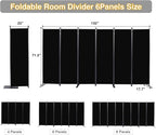Room Divider, 6 Panel Folding Privacy Screens - Image 2