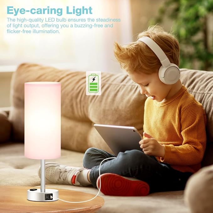 Pink Lamp for Bedroom Nightstand - Image 5
