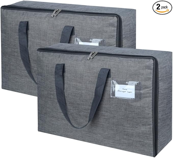2 Pack Large Moisture-Proof Storage Moving Travel Bag Storage Container | by YACQ