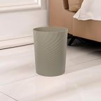 UUJOLY Plastic Small Bathroom Trash Can Wastebasket Garbage Can, Khaki | - Image 3