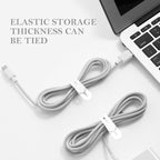 Donruby 30Pcs Silicone Cable Ties, Reusable Cord Organizer Straps, 4.7" - Image 6