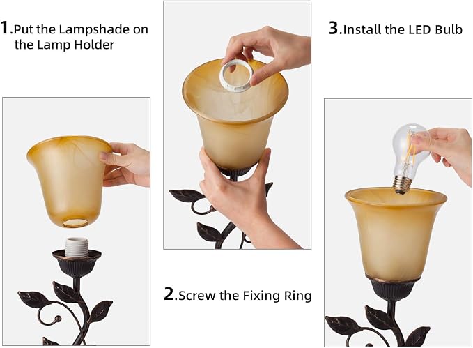 Touch Control Leaf Vintage Table Lamp - Image 5