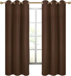 Diraysid 100% Blackout Curtains Chocolate Brown Linen Curtains - Image 7