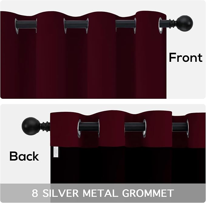 Yakamok Wine Blackout Curtains 84 inches Long - Image 6