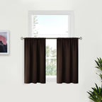 BGment Small Brown Kitchen Curtains 36 Inch Length by BGment
