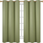 Diraysid Sage Green Grommet Blackout Curtains - Image 2