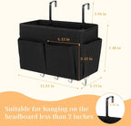 Bedside Caddy Organizer 5 Pockets and 4 Hooks - Image 2