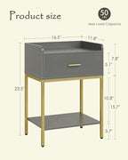 Nightstand, 3-Tier Modern Night Stand, Bedside Table - Image 2