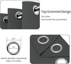 Easy-Going Thermal Grommet Blackout Curtains, 2 Panels 46x84 in, Dark Gray | - Image 4