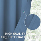 BGment Denim Blue Blackout Curtains 40 Inches Length - Image 7