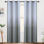 SimpleHome Ombre Gradient Grey White to Gray Curtains by SimpleHome
