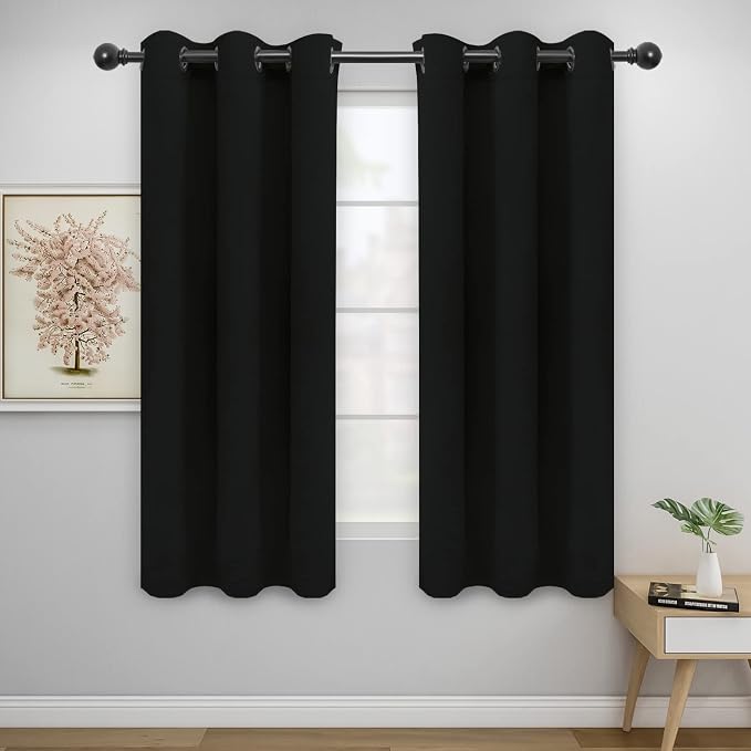 Easy-Going Thermal Grommet Blackout Curtains, 2 Panels 46x63 in, Noise Reduction by Easy-Going
