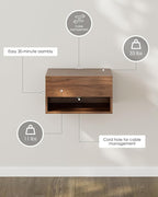 Modern Walnut Floating Nightstand - Image 9