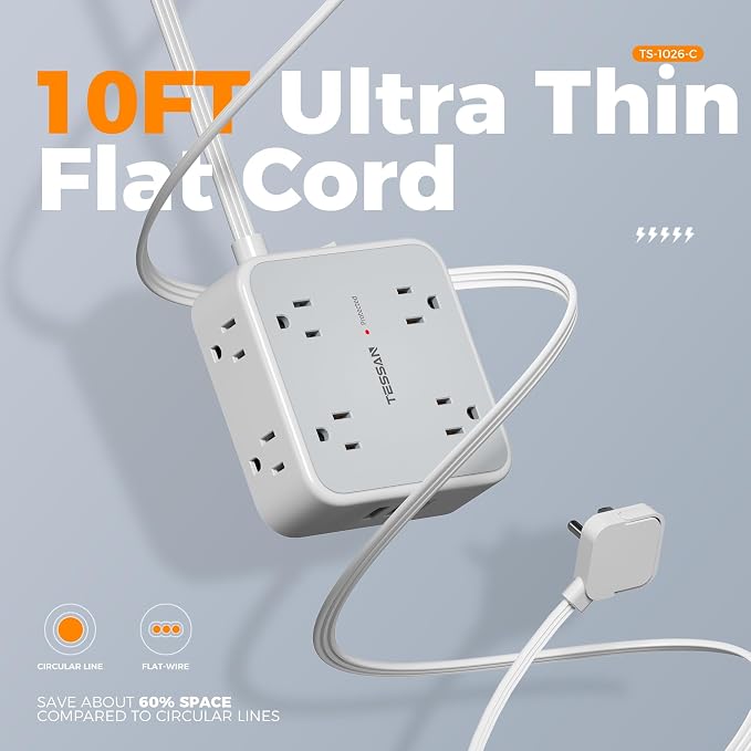 TESSAN Surge Protector Power Strip - Image 5