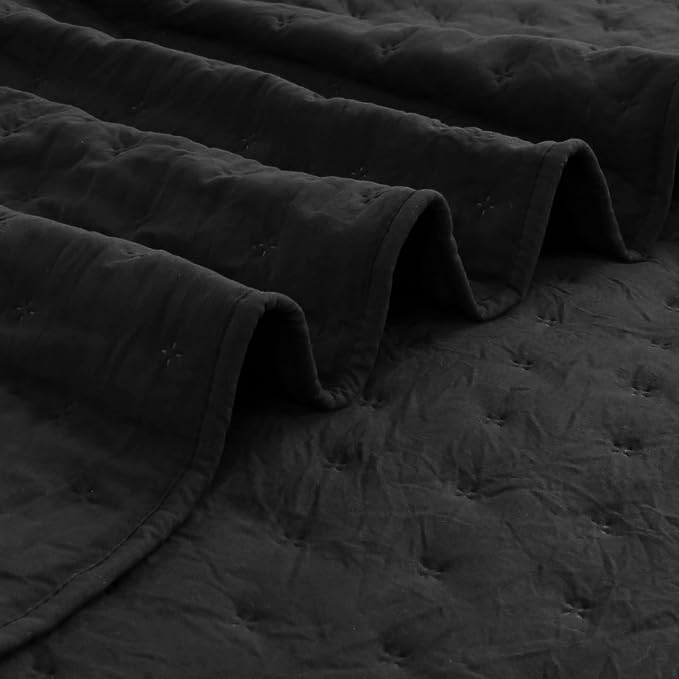 ROARINGWILD Black King Size Quilt Bedding Sets - Image 8
