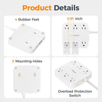 TESSAN 15Ft Grey Extension Cord - Image 8