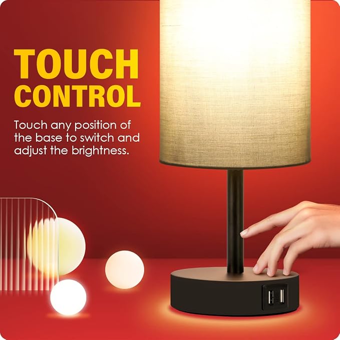 Yarra-Decor Bedside Lamp with USB Port - Image 5