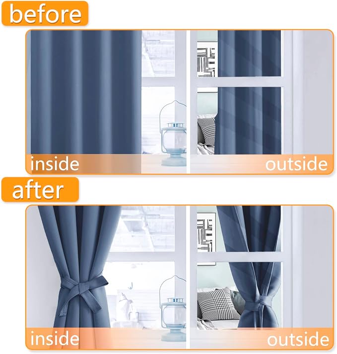 Blackout Curtains for Bedroom, 42 x 63 Inches Length, Window Curtains for - Image 4