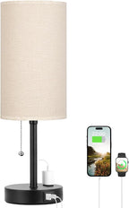 17in Bedside Table Lamp for Bedroom, Desk Lamp by DicooolDirect