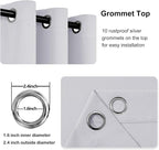 DWCN Greyish White Window Curtains – Thermal Insulated Energy Saving Drapes - Image 4