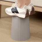 JiatuA Small Bathroom Trash Can Plastic Wastebasket Garbage Can Grey | Sturdy - Image 4