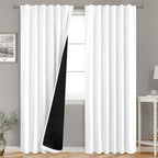 BGment Pure White 100% Blackout Curtains by BGment
