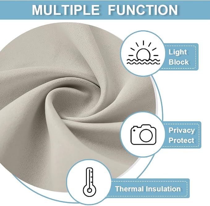 RYB HOME Blackout Curtain Privacy Window Drape - Image 7