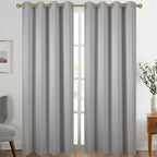 Diraysid Light Grey Grommet Blackout Curtains by Diraysid%2C+refresh+your+life