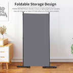Room Divider 3 Panel Folding Privacy Screen, Round Pad Design Wall Divider | - Image 4
