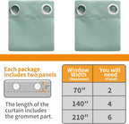 YoungsTex Sage Green 100% Blackout Curtains - Image 9