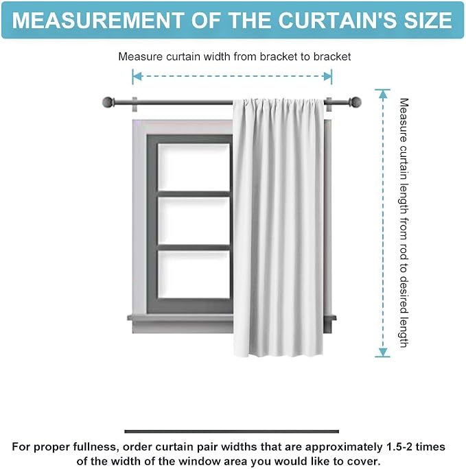 RYB HOME Small Window Curtains 45 inches Length - Image 7