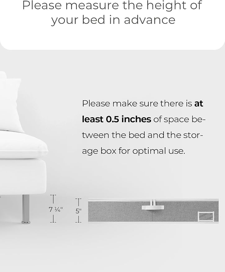 StorageWorks 5 Inch Low Profile Under Bed Storage Containers - Image 4