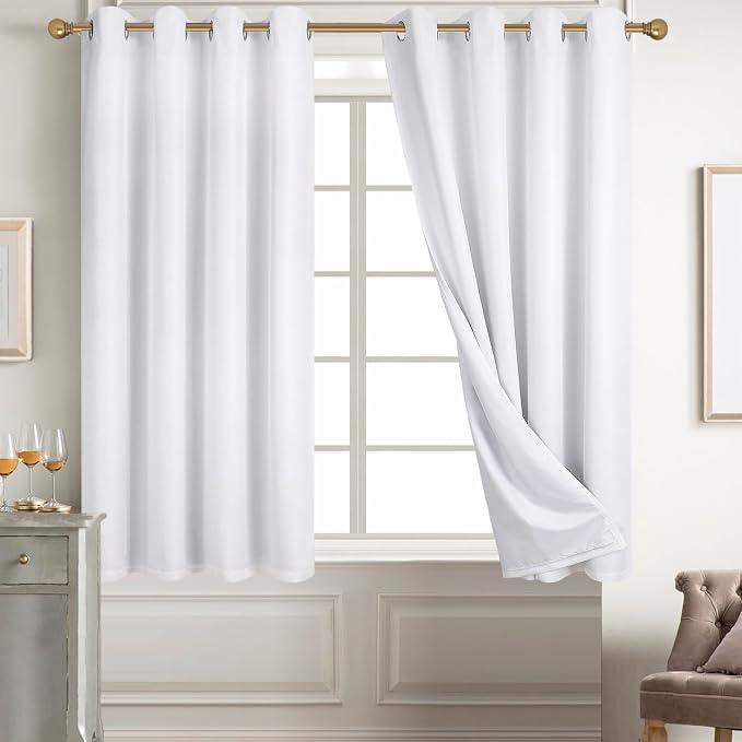 Diraysid 100% Blackout Curtains White Linen Curtains by Diraysid%2C+refresh+your+life