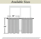Simplebrand Ava Silver Grey Short 24 Inches Blackout Curtain 2 Panels Set - Image 9