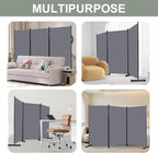 Room Divider 3 Panel Folding Privacy Screen, Round Pad Design Wall Divider | - Image 7