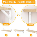 YGEOMER 4 Different Sizes Floating Shelves - Image 4