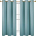 Diraysid Stone Blue Grommet Blackout Curtains - Image 2