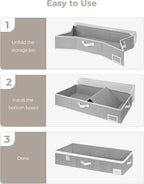 StorageWorks 6 Inch Low Profile Under Bed Storage Containers - Image 8